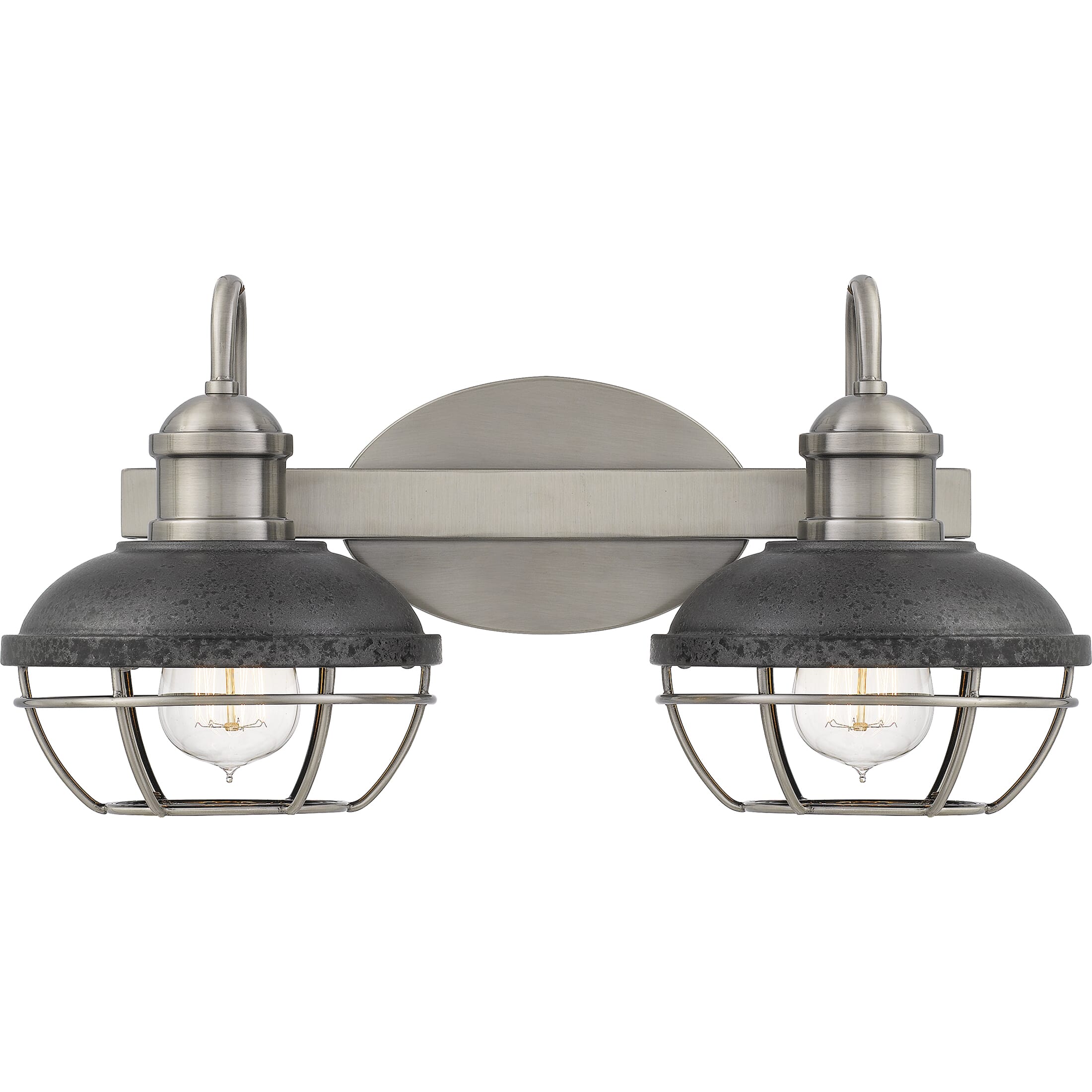 Quoizel Sandpiper 2-Light 17" Bathroom Vanity Light in Antique Polished Nickel