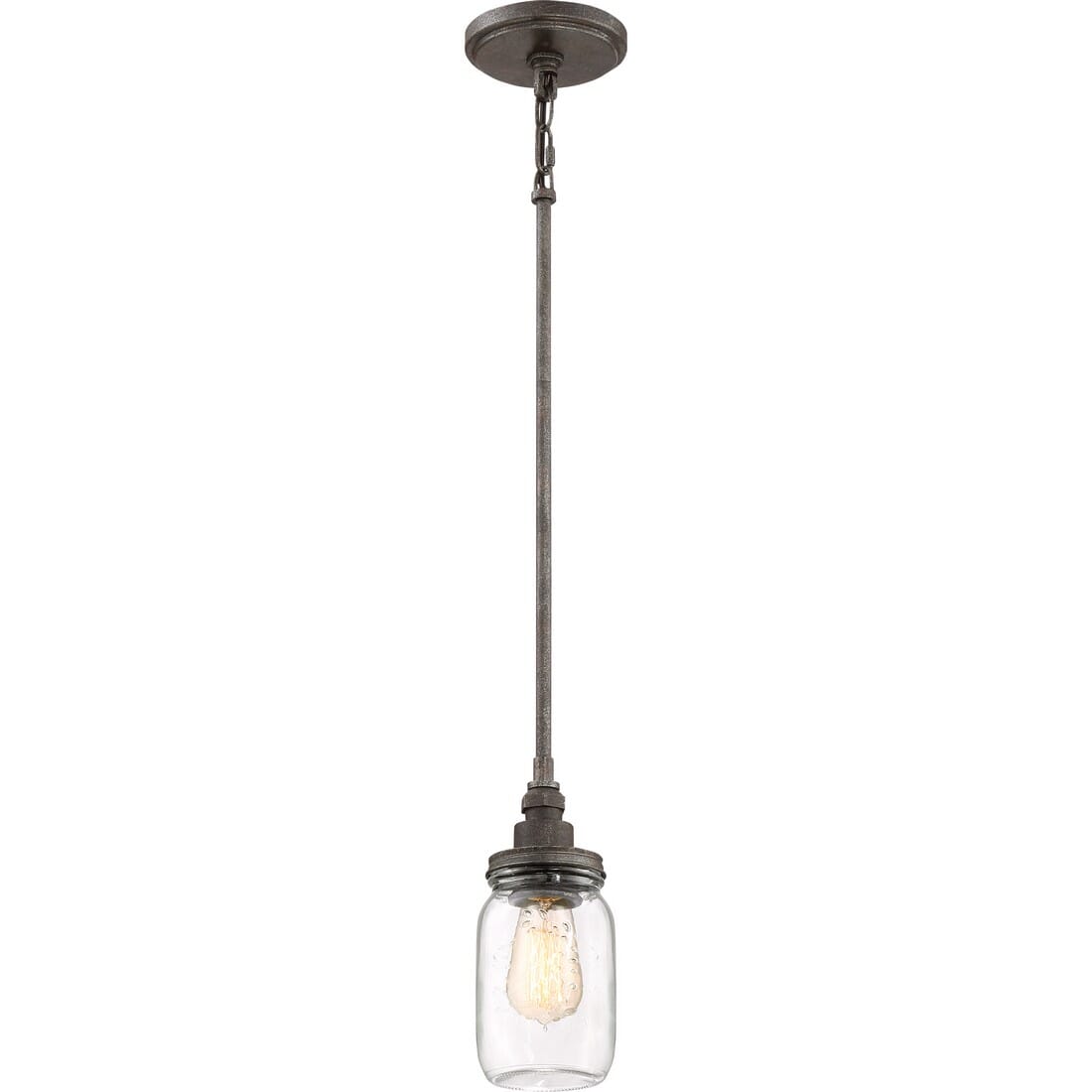 Quoizel Squire Pendant Light in Rustic Black