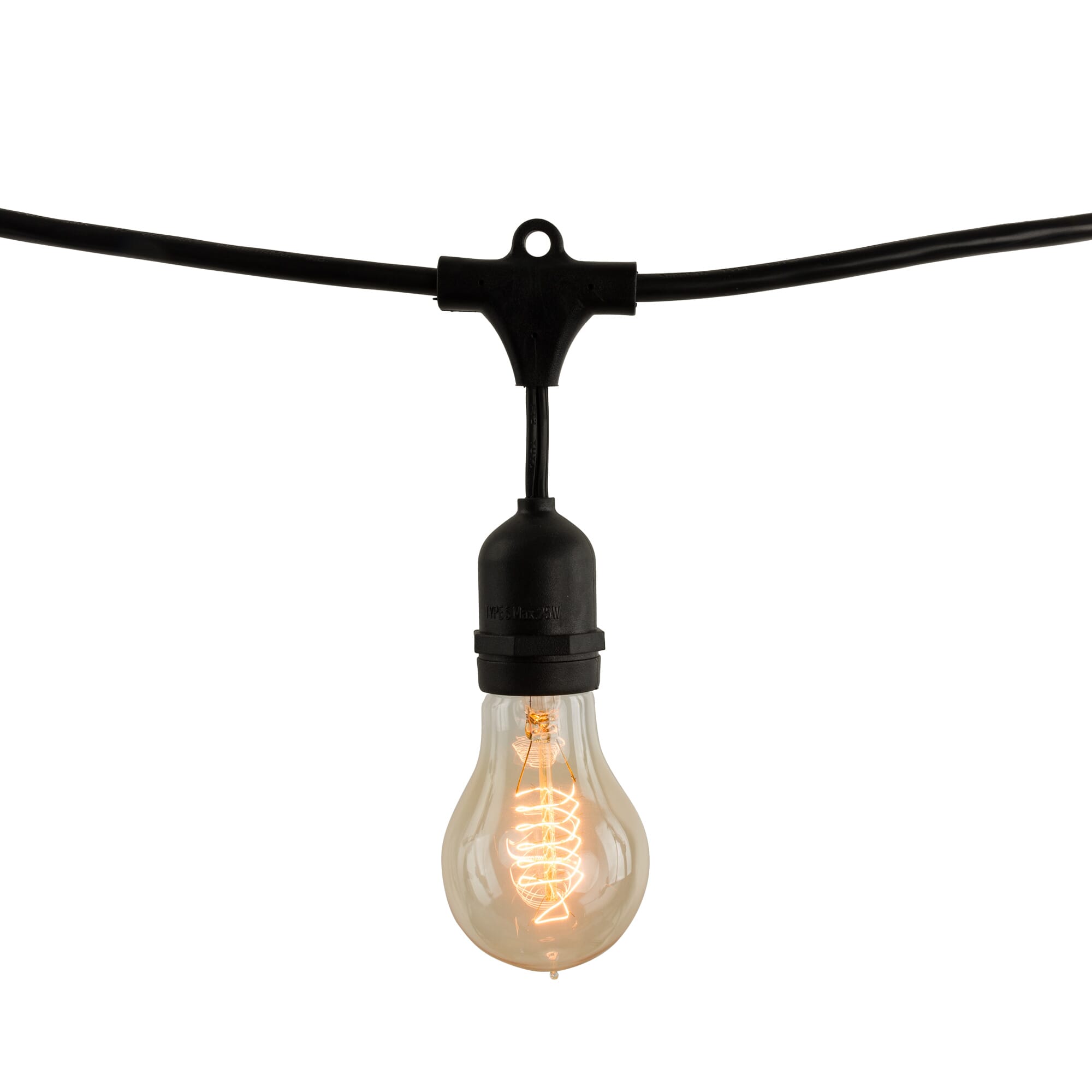 Bulbrite Fixtures String Light Kit in Black with Medium Bulbs