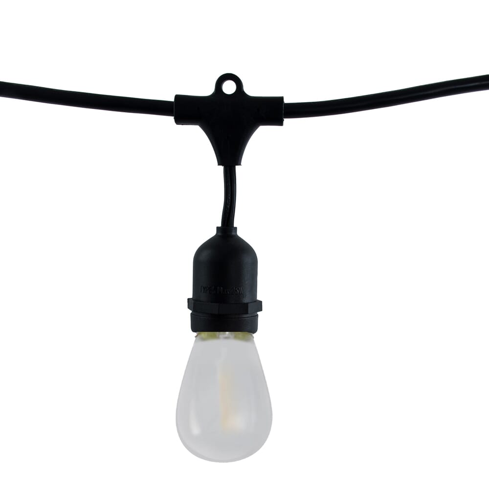 Bulbrite Fixtures String Light Kit in Black with Medium Bulbs