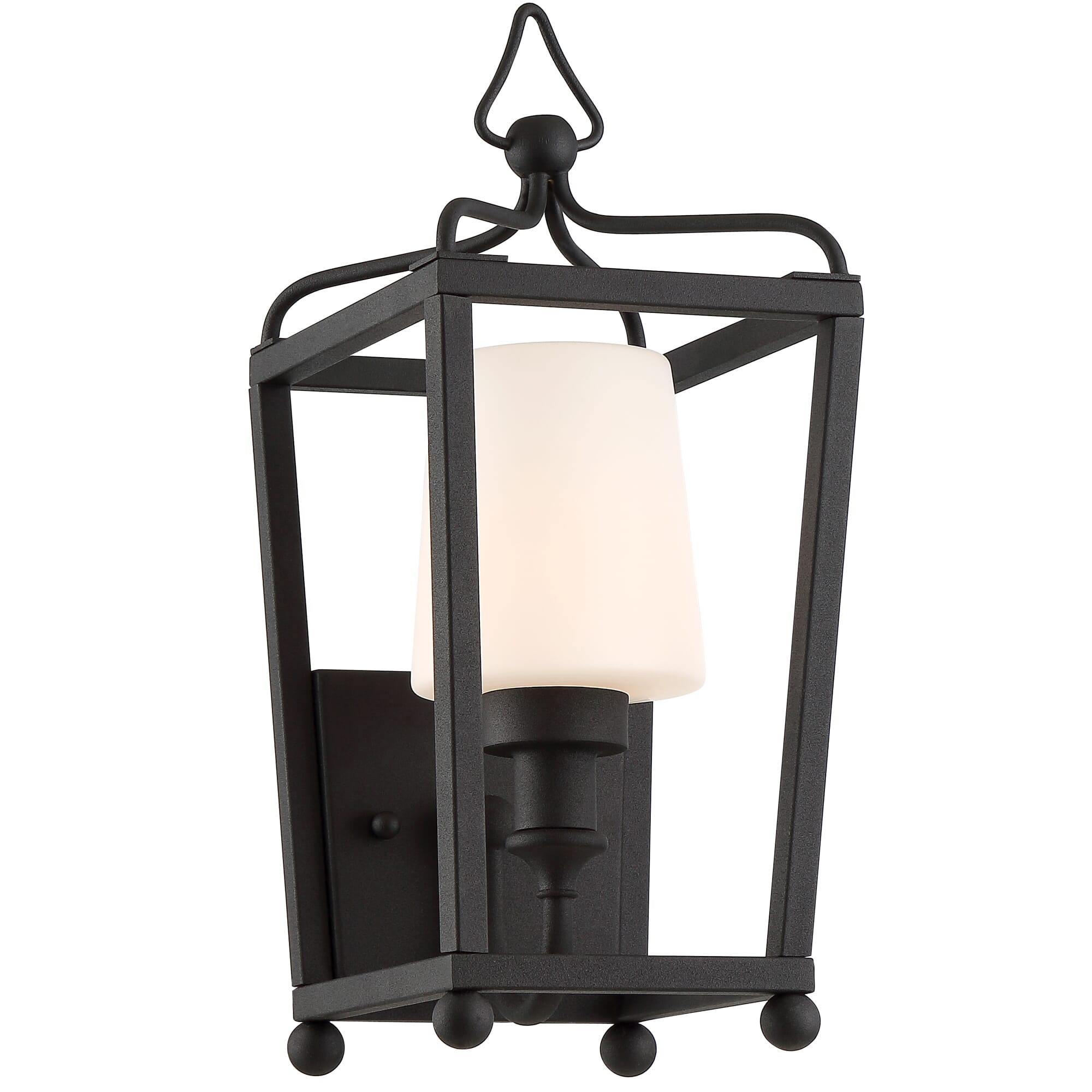 Libby Langdon for Crystorama Sylvan 18" Outdoor Wall Lantern in Black Forged