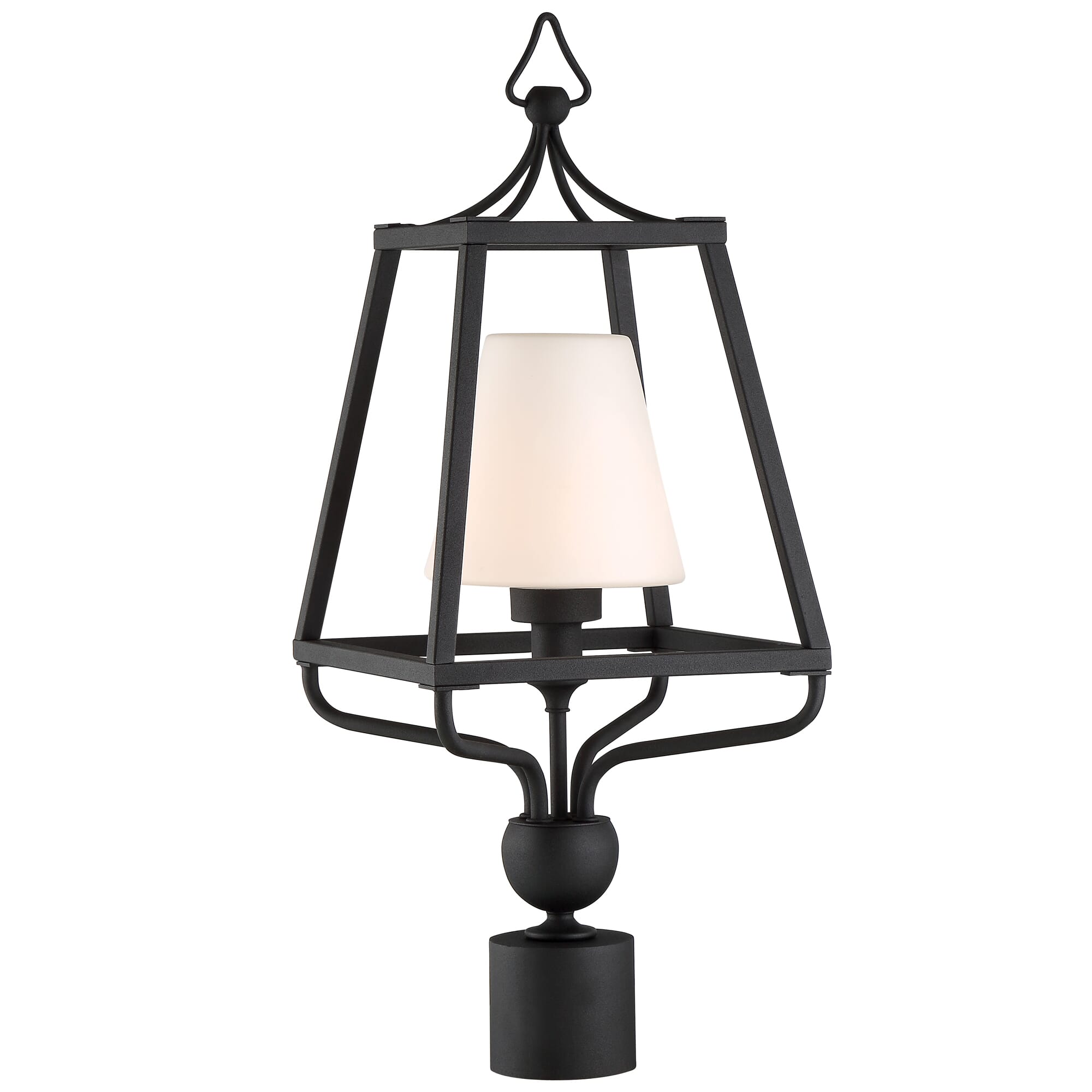 Libby Langdon for Crystorama Sylvan 23" Outdoor Post Light in Black Forged