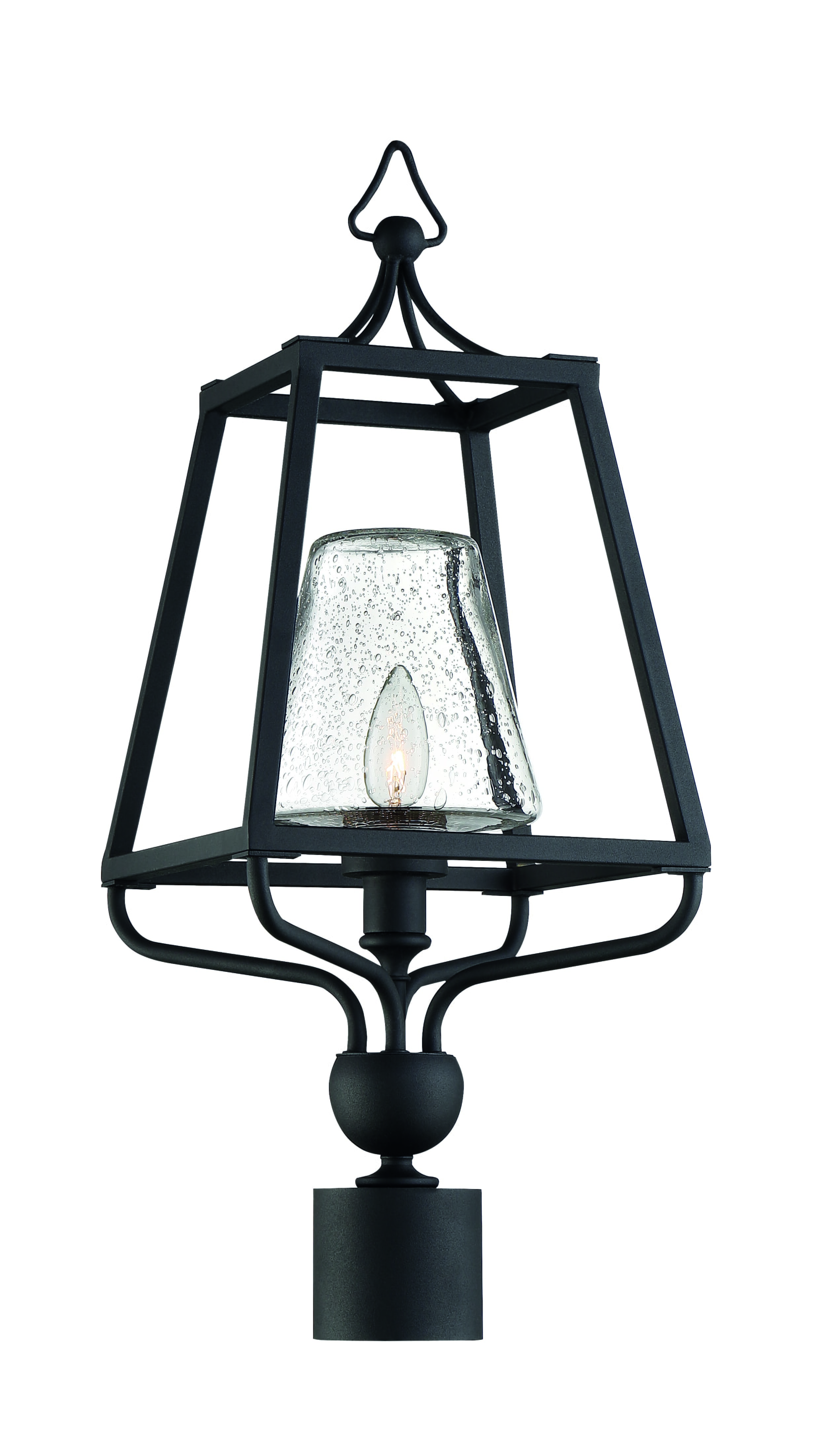 Libby Langdon for Crystorama Sylvan 23" Outdoor Post Light in Black Forged