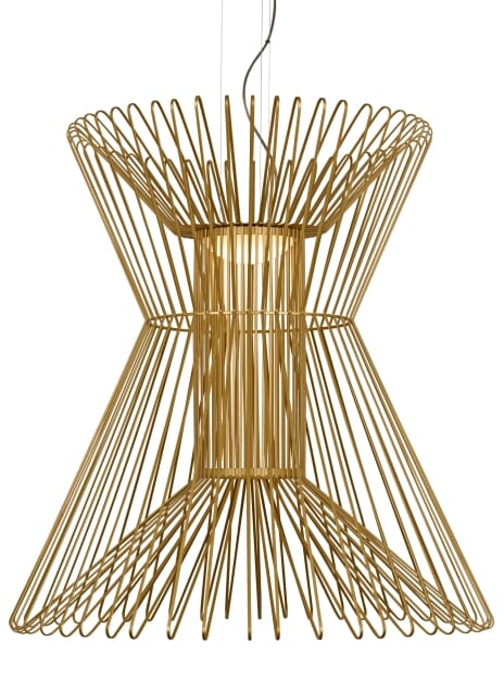 Tech Syrma 3000K LED 38" Pendant Light in Satin Gold