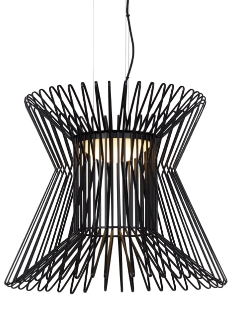 Tech Syrma 3000K LED 19" Pendant Light in Matte Black