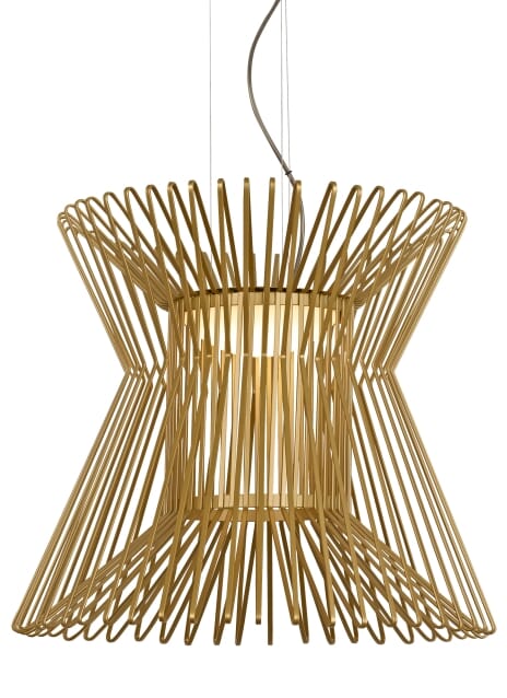 Tech Syrma 3000K LED 19" Pendant Light in Satin Gold