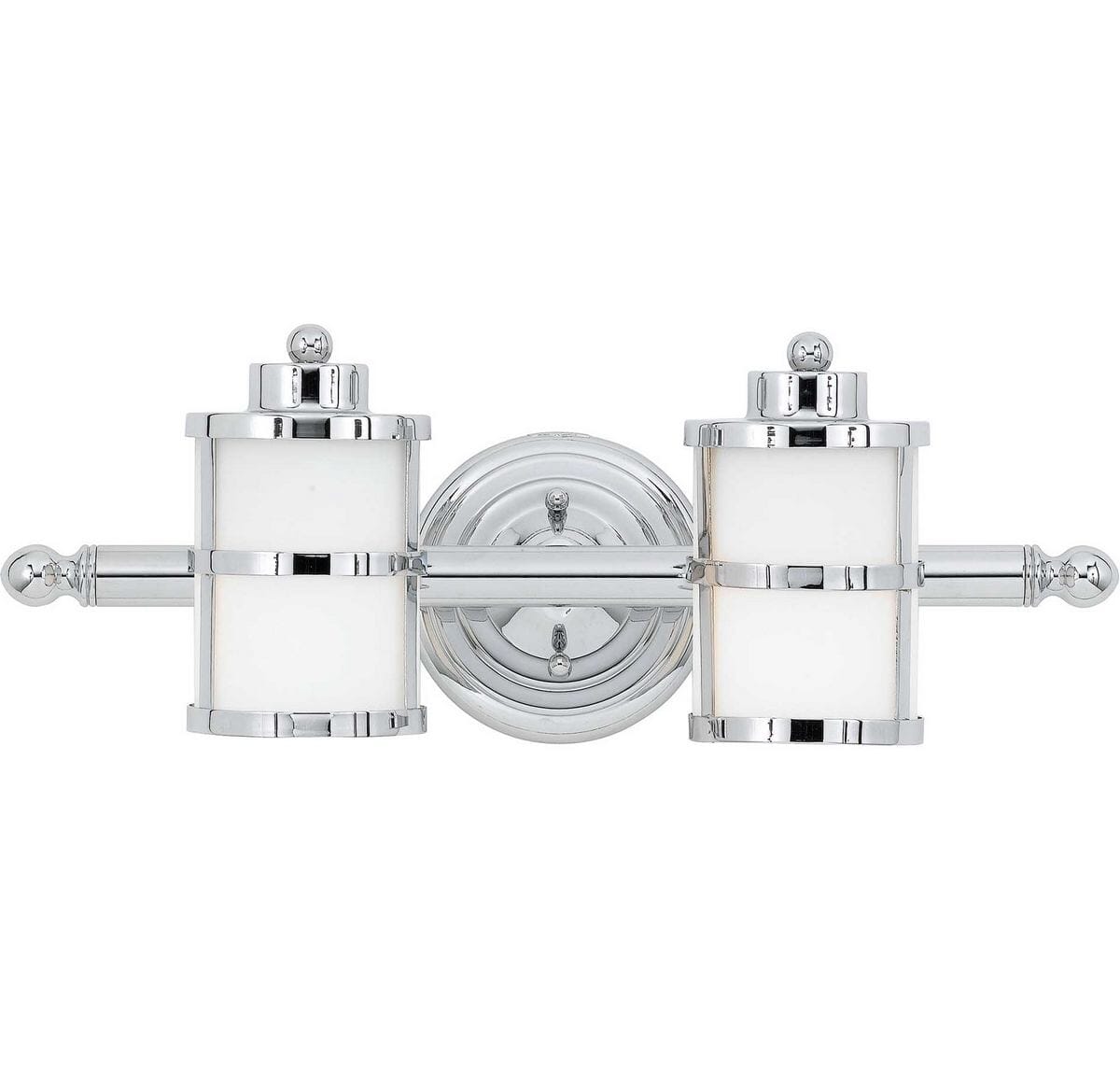 Quoizel Tranquil Bay 2-Light 7" Bathroom Vanity Light in Polished Chrome