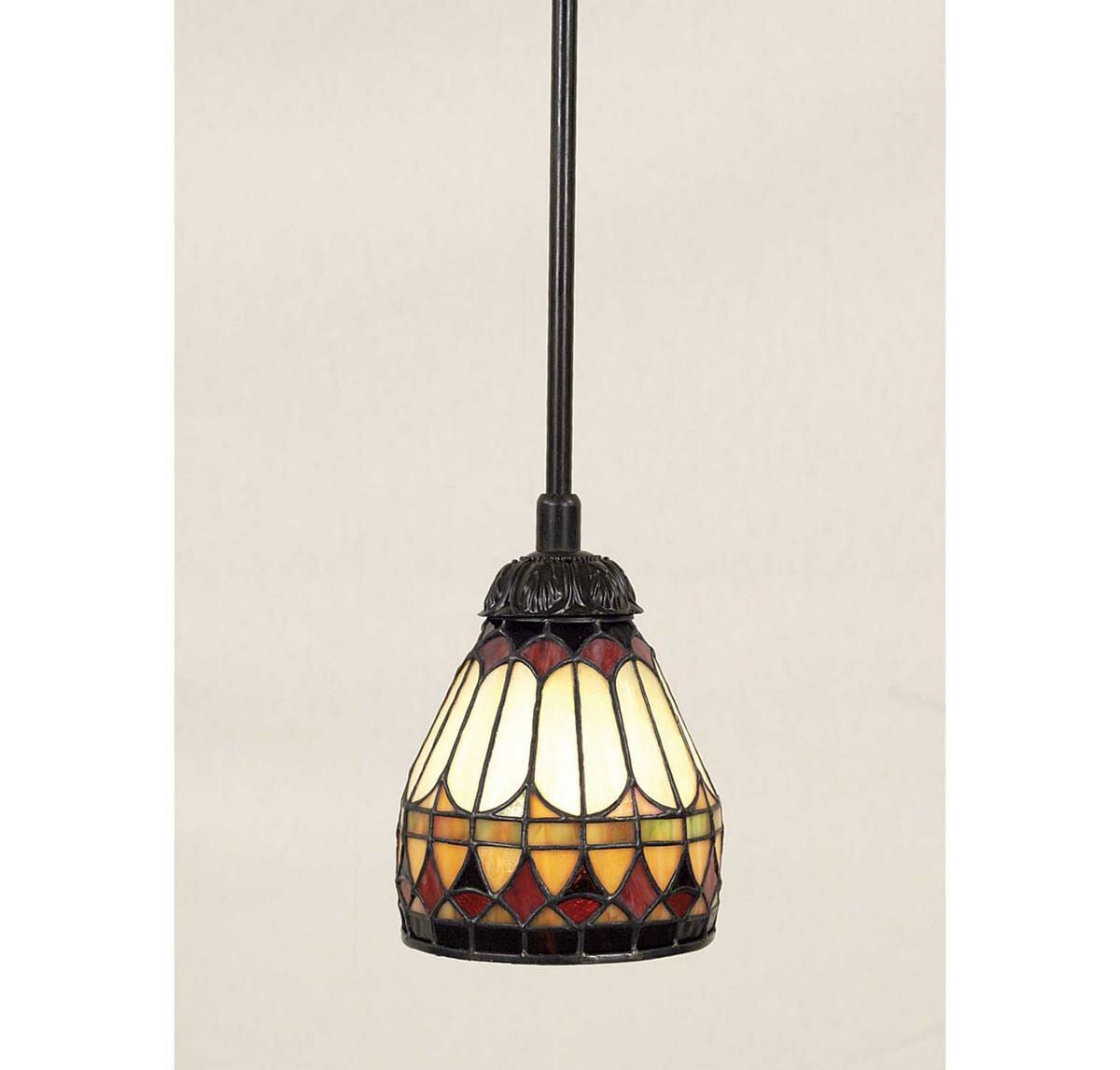 Quoizel West End 6" Tiffany Pendant Light in Vintage Bronze