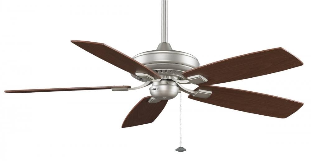 Fanimation 52" Edgewood Indoor/Outdoor Ceiling Fan in Satin Nickel w/Walnut Blades