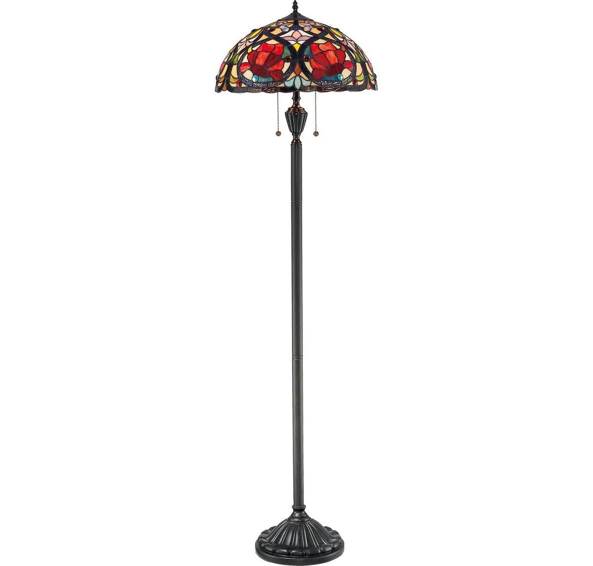 Quoizel Larissa 2-Light Floor Lamp in Vintage Bronze