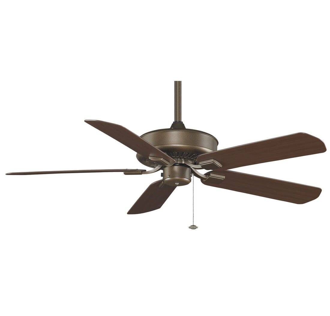 Fanimation 50" Edgewood Indoor/Outdoor Ceiling Fan in Bronze w/Dark Cherry Blades