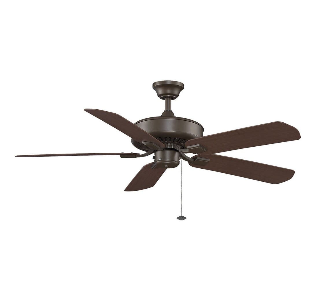 Fanimation 50" Edgewood Indoor/Outdoor Ceiling Fan in Bronze w/Dark Cherry Blades