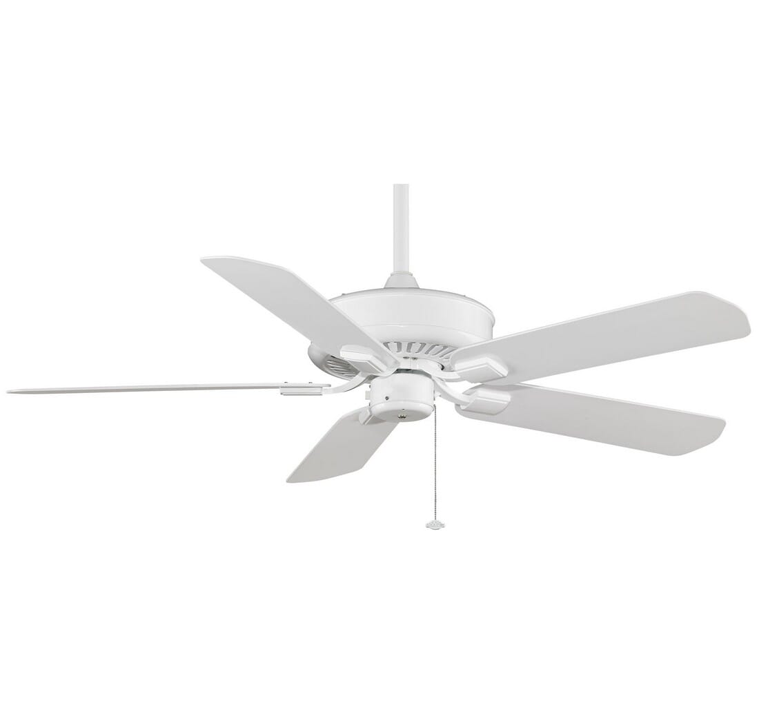 Fanimation 50" Edgewood Indoor/Outdoor Ceiling Fan in White w/White Blades