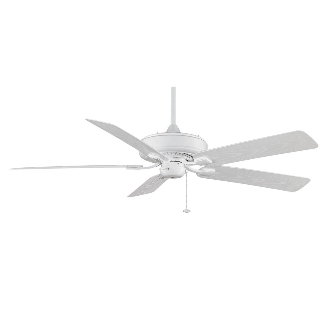 Fanimation 60" Edgewood Indoor/Outdoor Ceiling Fan in White w/White Blades