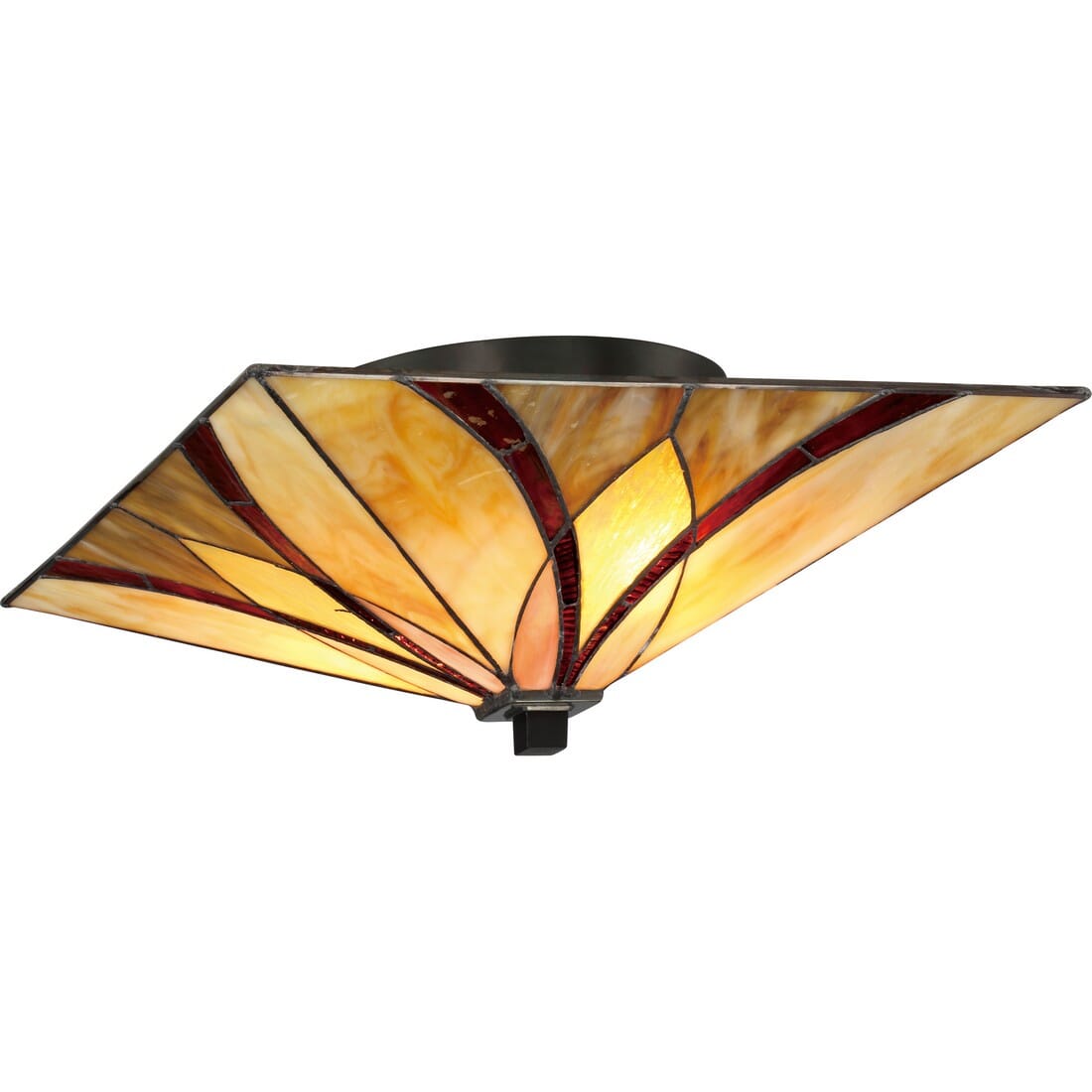 Quoizel Asheville 2-Light 15" Ceiling Light in Valiant Bronze