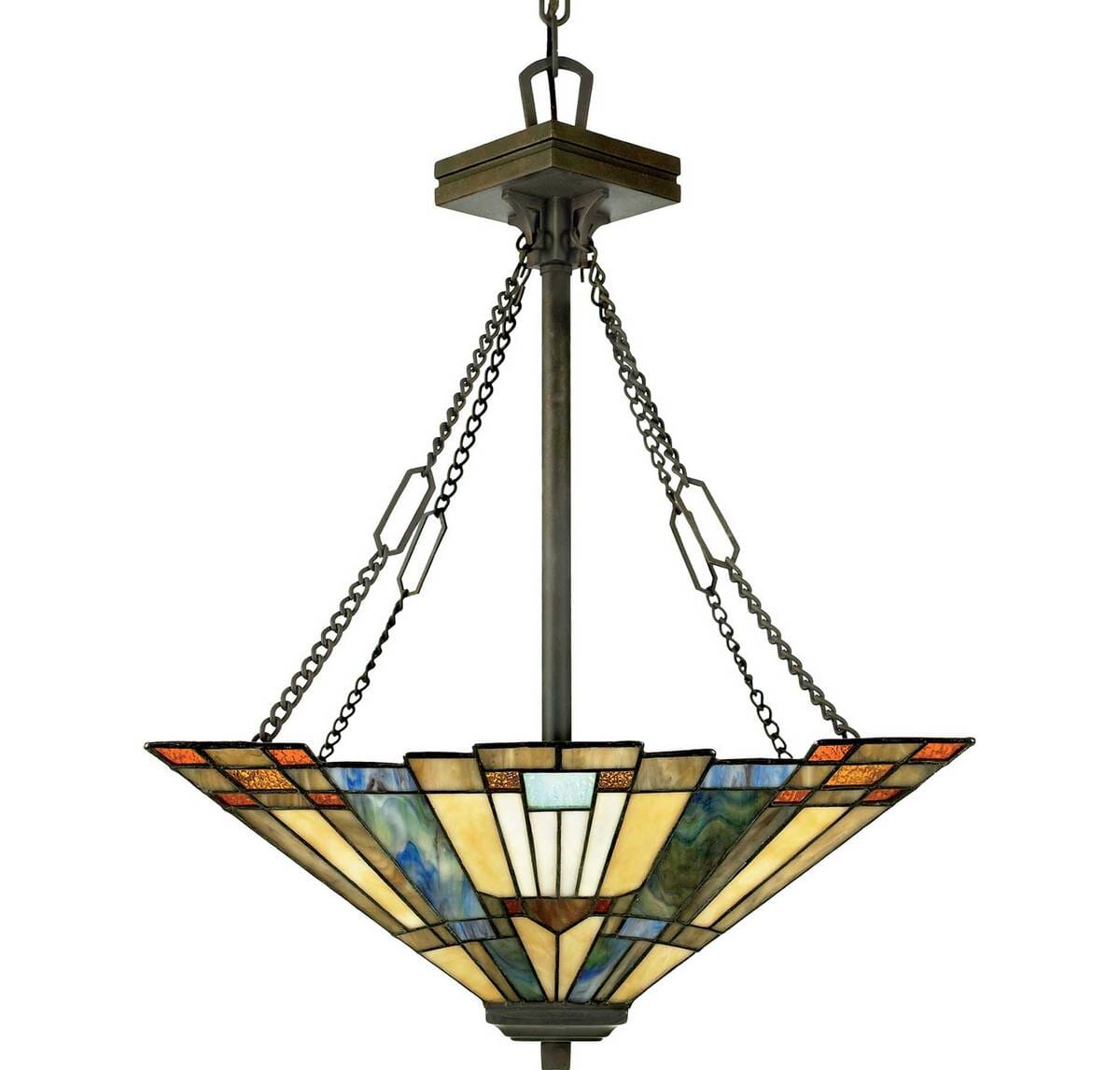 Quoizel Inglenook 3-Light 17" Pendant Light in Valiant Bronze