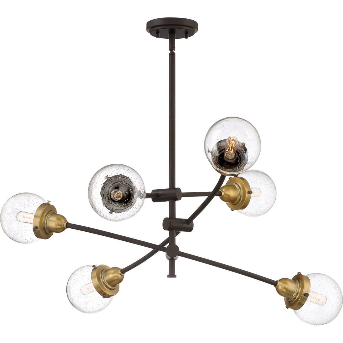 Quoizel Trance 6-Light 11" Transitional Chandelier in Western Bronze