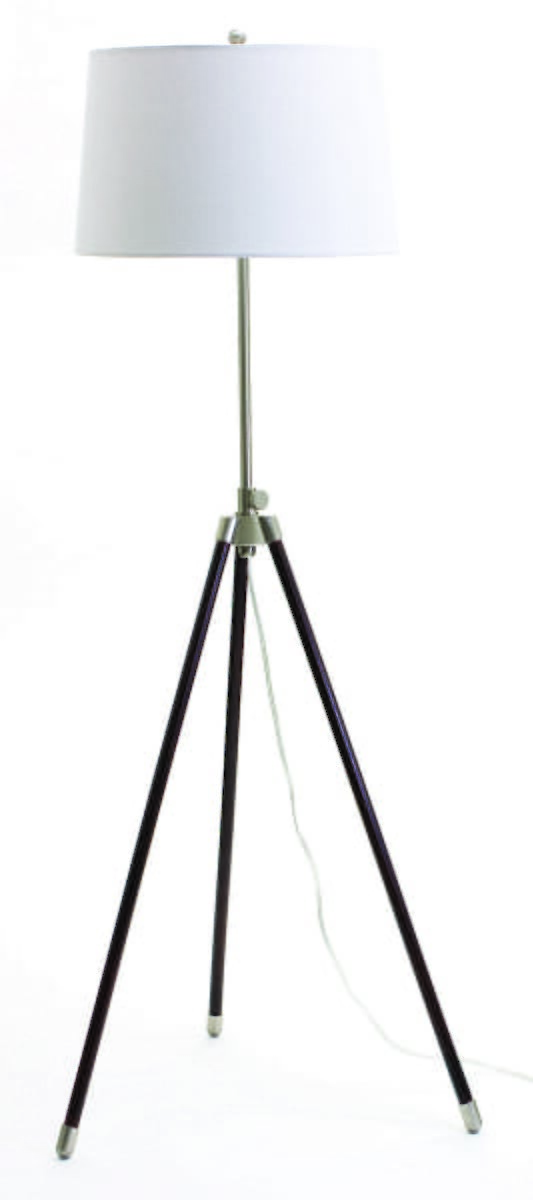 House of Troy AdjustableTripod Floor Lamp in Satin Nickel Finish