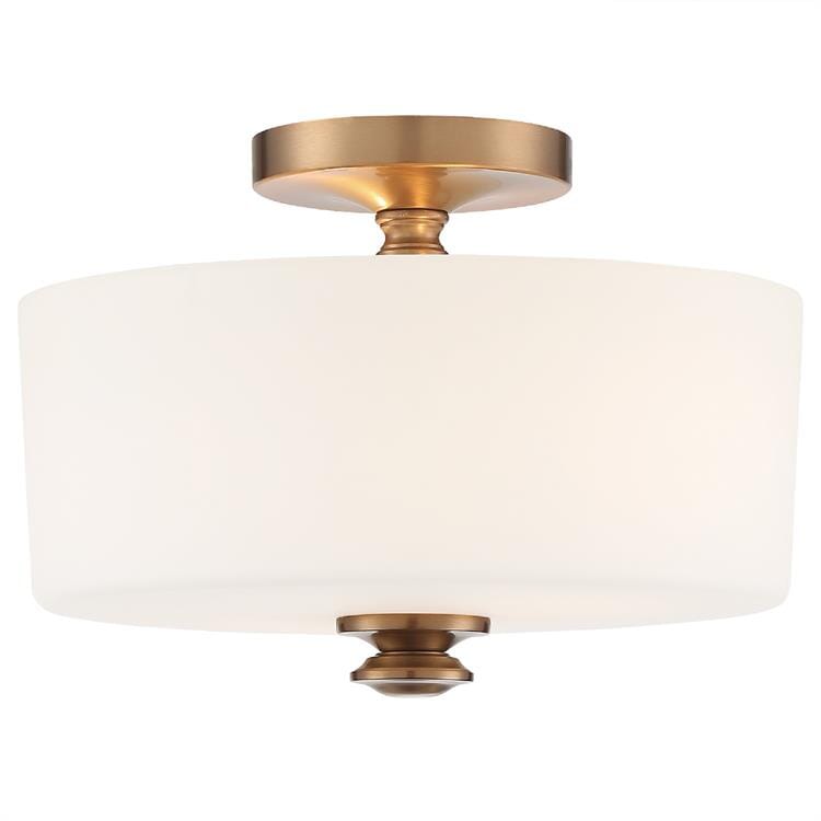 Crystorama Travis 2-Light Ceiling Light in Vibrant Gold