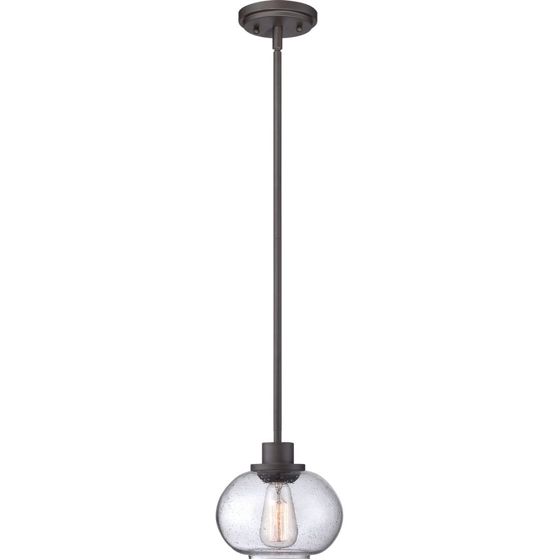 Quoizel Trilogy 8" Pendant Light in Old Bronze