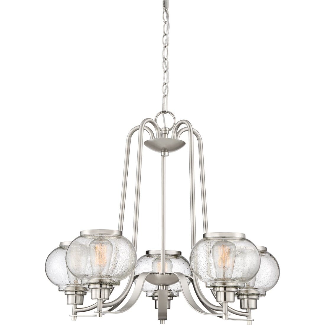 Quoizel Trilogy 5-Light 22" Transitional Chandelier in Brushed Nickel