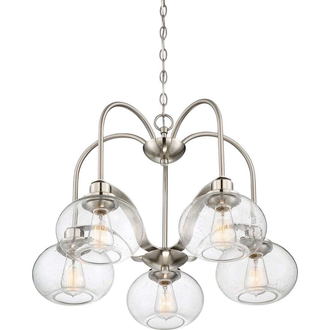 Quoizel Trilogy 5-Light 19" Transitional Chandelier in Brushed Nickel