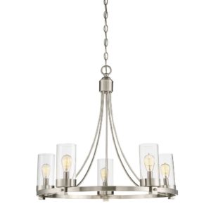 Trade Winds Ashland 5-Light Chandelier in Brushed Nickel