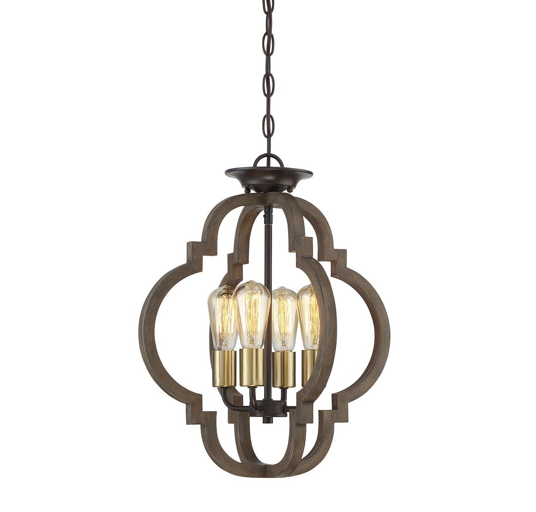 Trade Winds Milton Convertible Pendant Light in Barrelwood