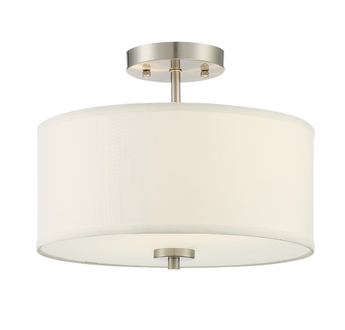 Trade Winds Cassie 2-Light Ceiling Light in Brushed Nickel