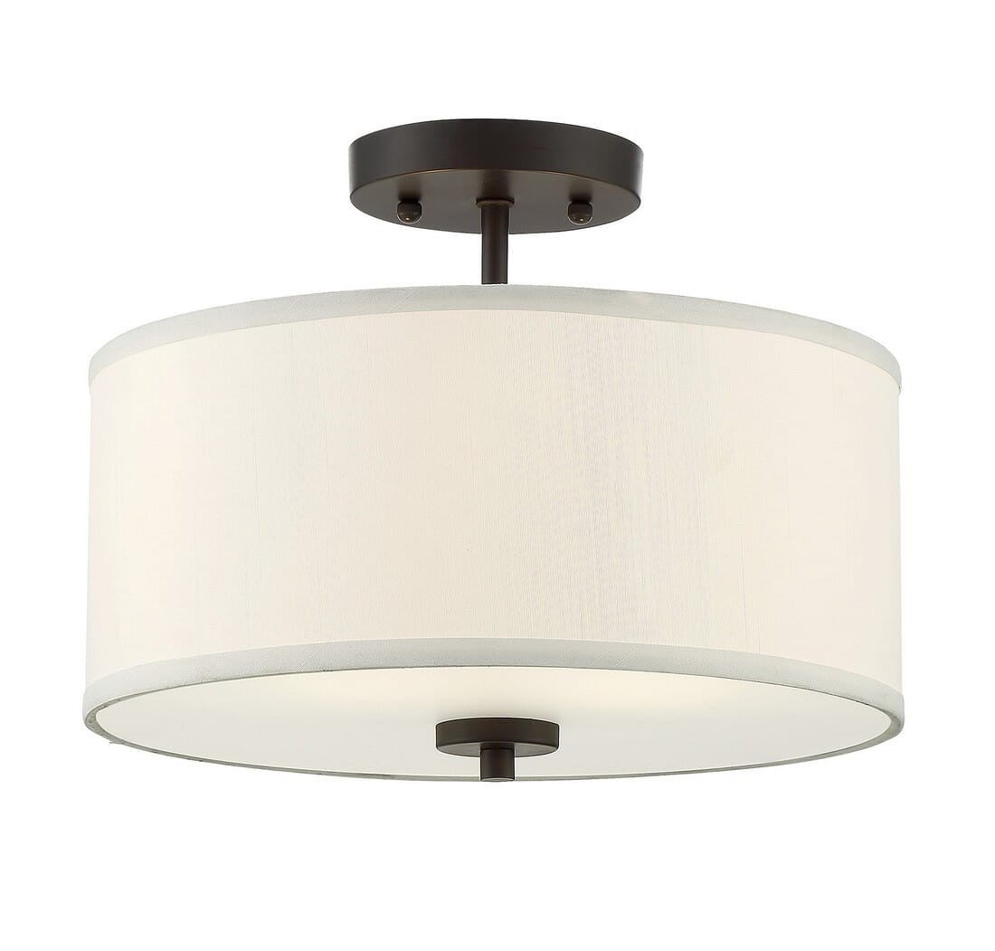 Trade Winds Cassie Drum Ceiling Light in Oil Rubbed Bronze