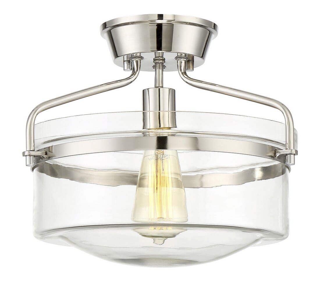 Trade Winds Gardner Ceiling Light in Polished Nickel