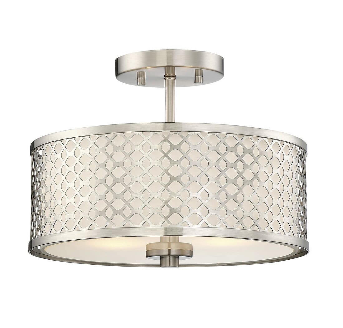 Trade Winds Hutchins Drum Ceiling Light in Brushed Nickel