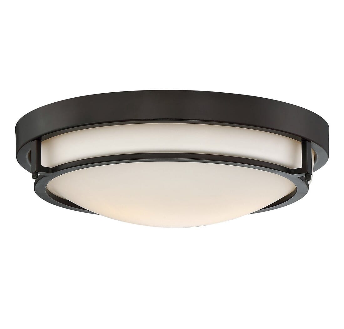 Trade Winds Felton Round Ceiling Light in Oil Rubbed Bronze