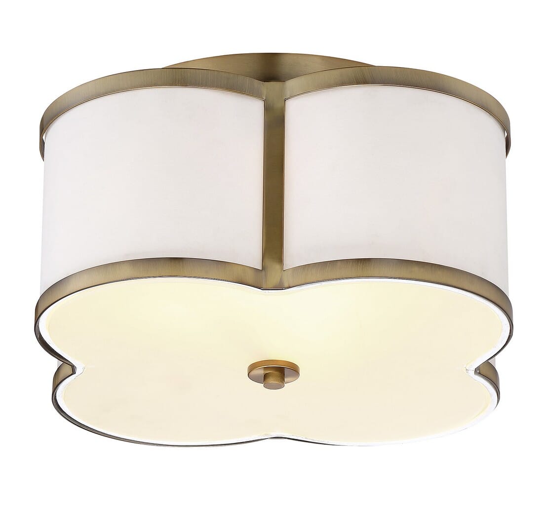 Trade Winds Quatrefoil Ceiling Light in Natural Brass