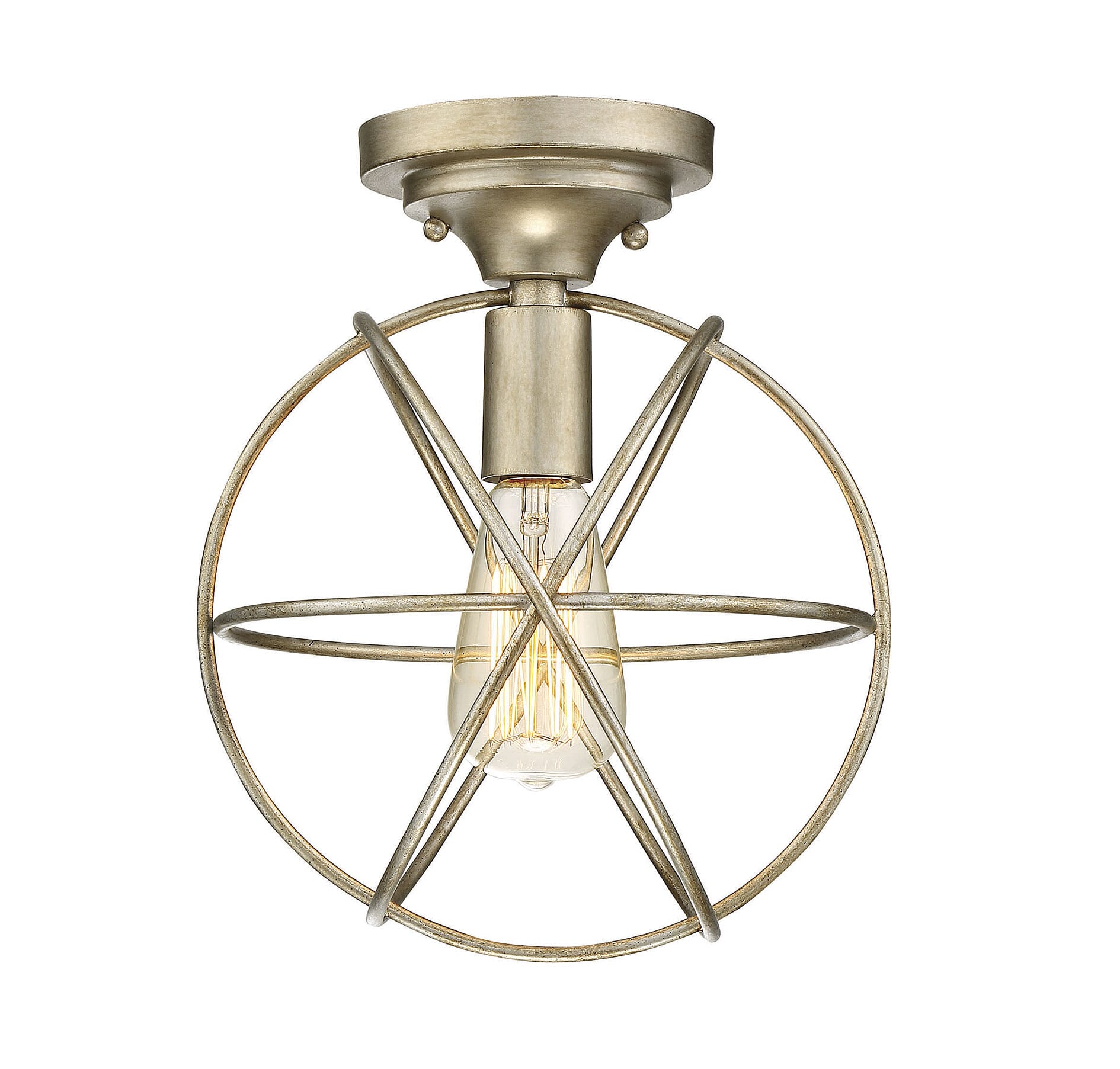 Trade Winds Dalton Globe Ceiling Light in Silver Gold