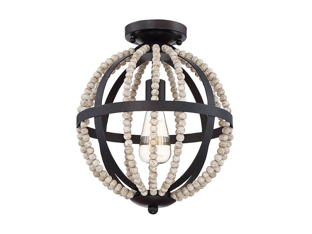 Trade Winds Anna Globe Ceiling Light in Oil Rubbed Bronze