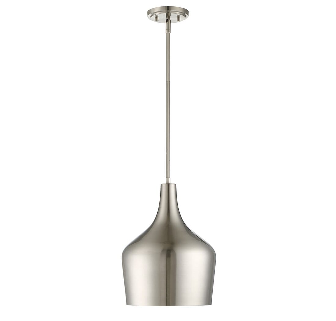 Trade Winds Lisa Metal Pendant Light in Brushed Nickel