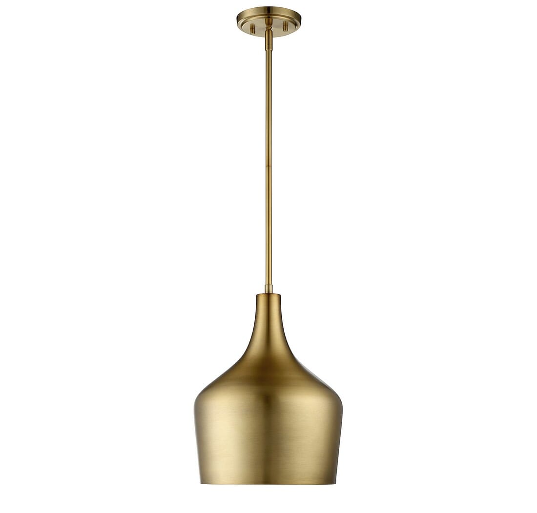 Trade Winds Lisa Metal Pendant Light in Natural Brass