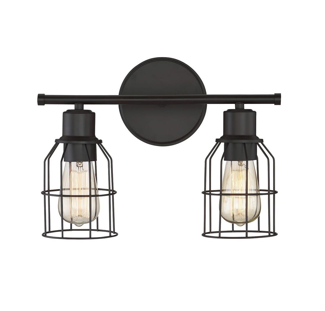 Trade Winds Peyton 2-Light Bathroom Vanity Light in Oil Rubbed Bronze