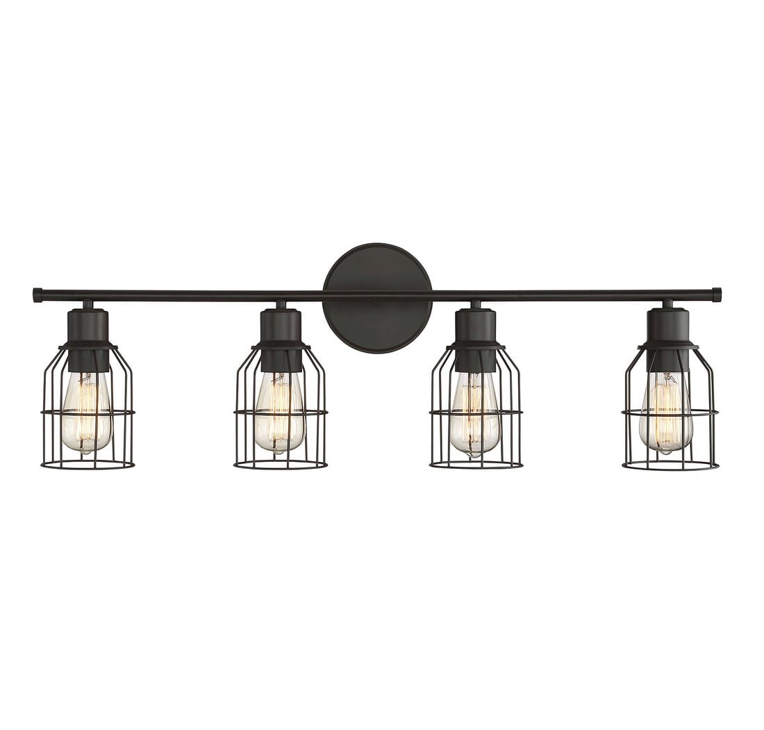 Trade Winds Peyton 4-Light Bathroom Vanity Light in Oil Rubbed Bronze