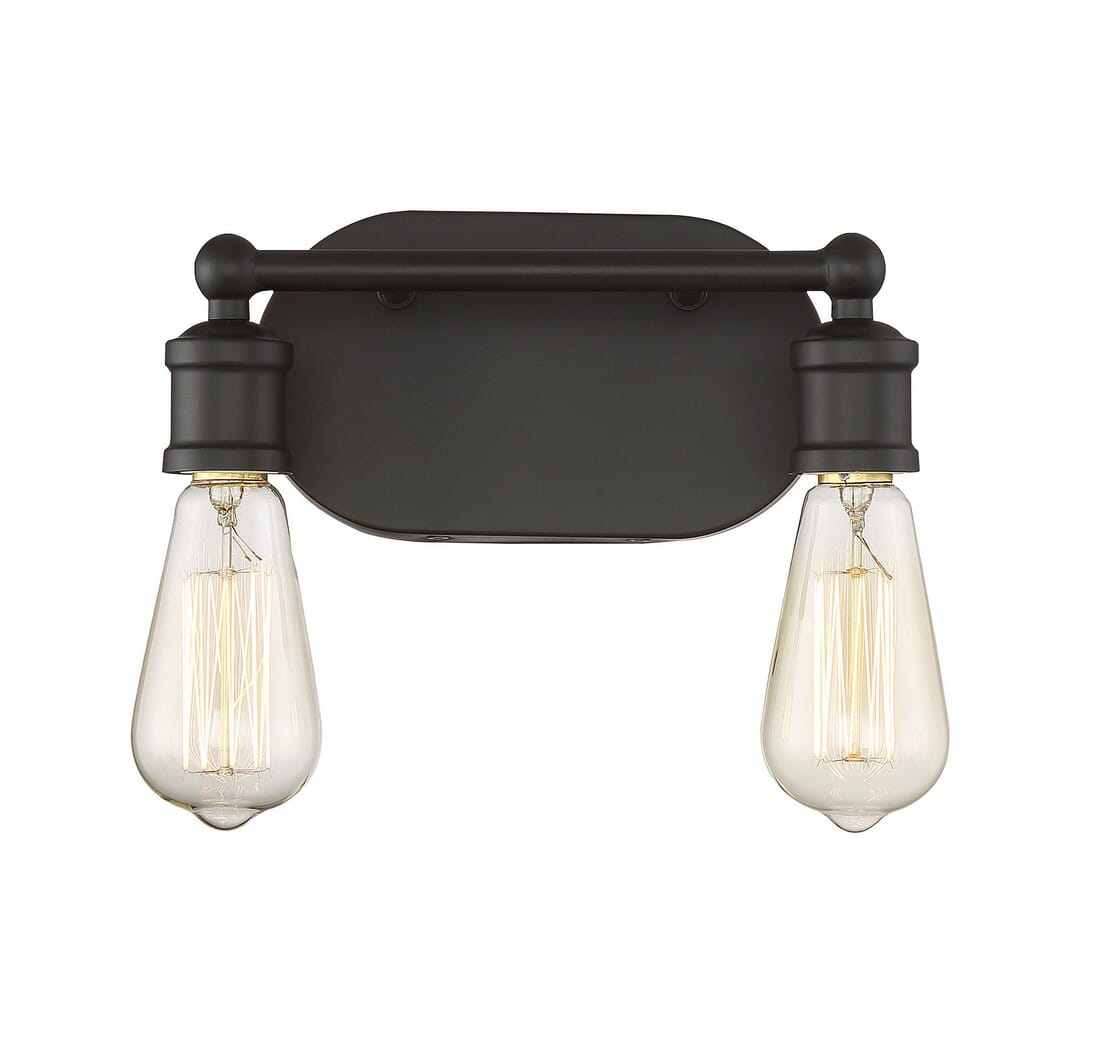 Trade Winds Milton 2-Light Bathroom Vanity Light in Oil Rubbed Bronze