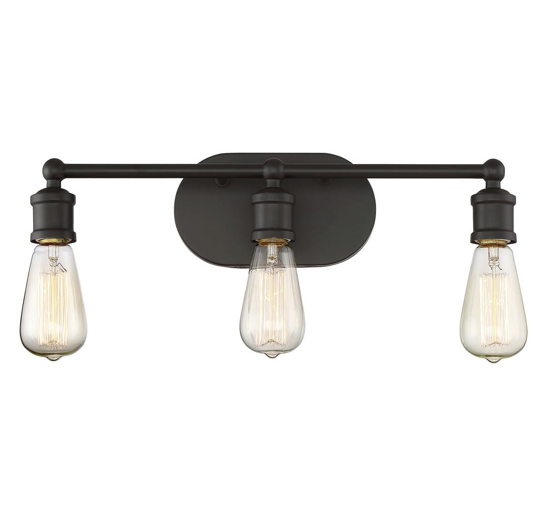 Trade Winds Milton 3-Light Bathroom Vanity Light in Oil Rubbed Bronze