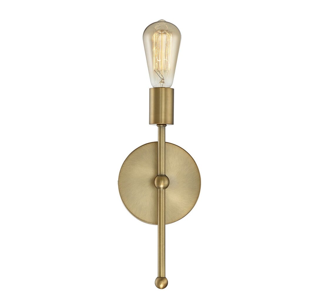 Trade Winds Pratt Wall Sconce in Warm Brass