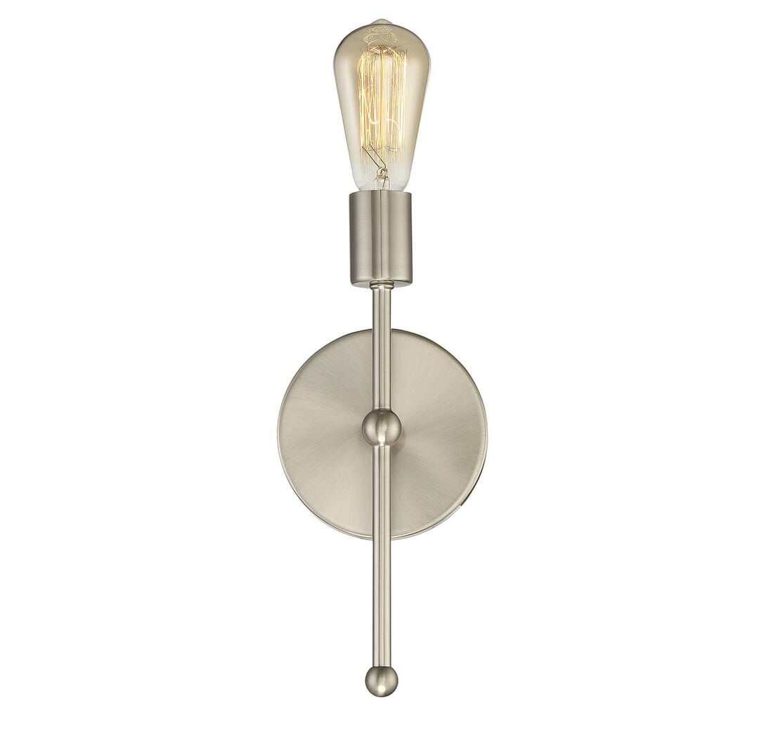 Trade Winds Pratt Wall Sconce in Satin Nickel