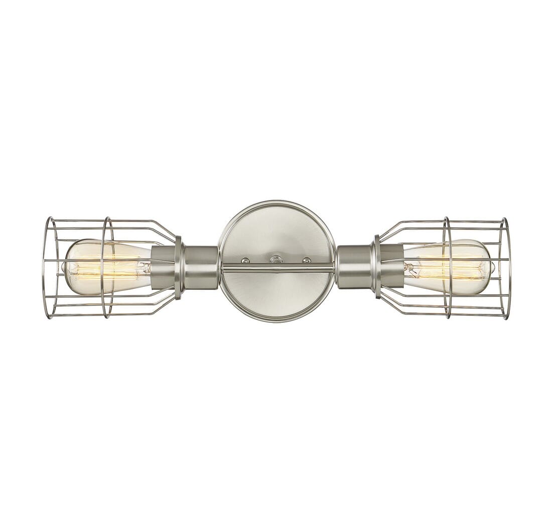 Trade Winds Peyton 2-Light Wall Sconce in Brushed Nickel