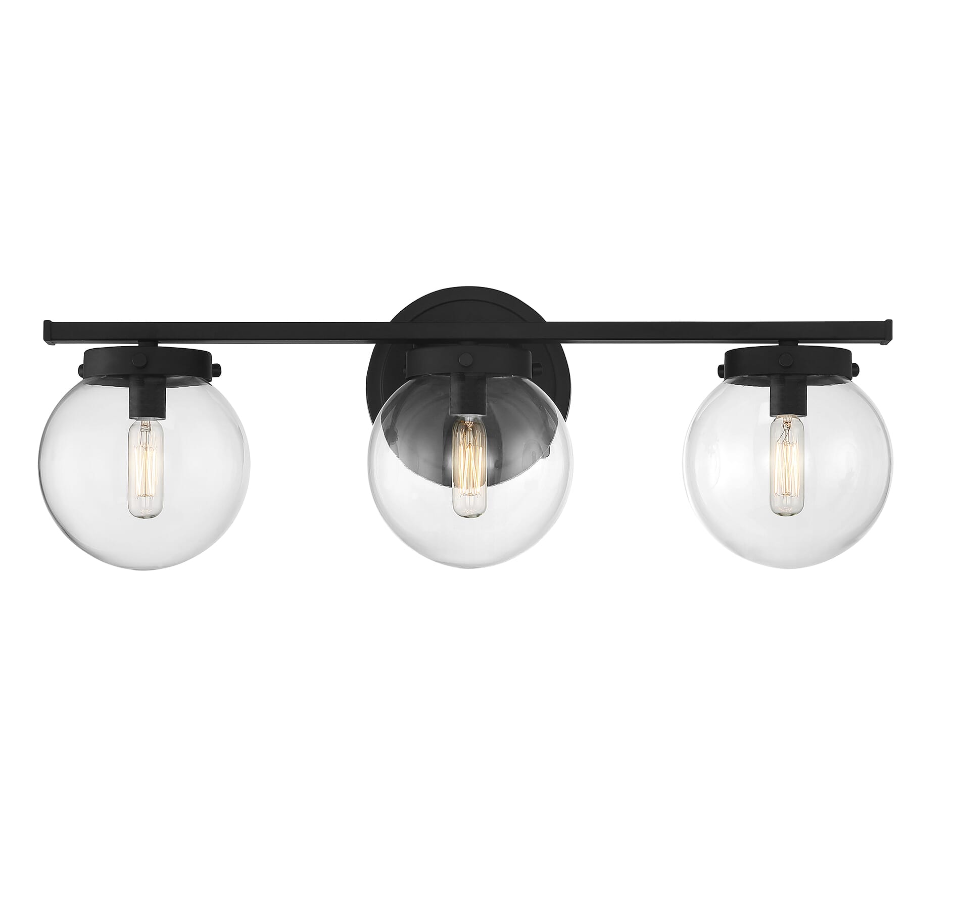 Trade Winds Linda 3-Light Bathroom Vanity Light in Matte Black