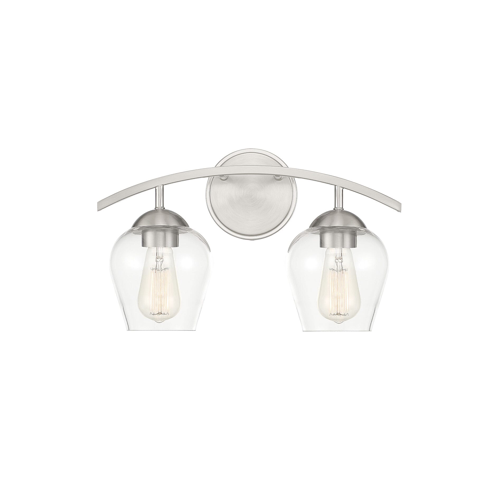 Trade Winds Hannah 2-Light Bathroom Vanity Light in Brushed Nickel