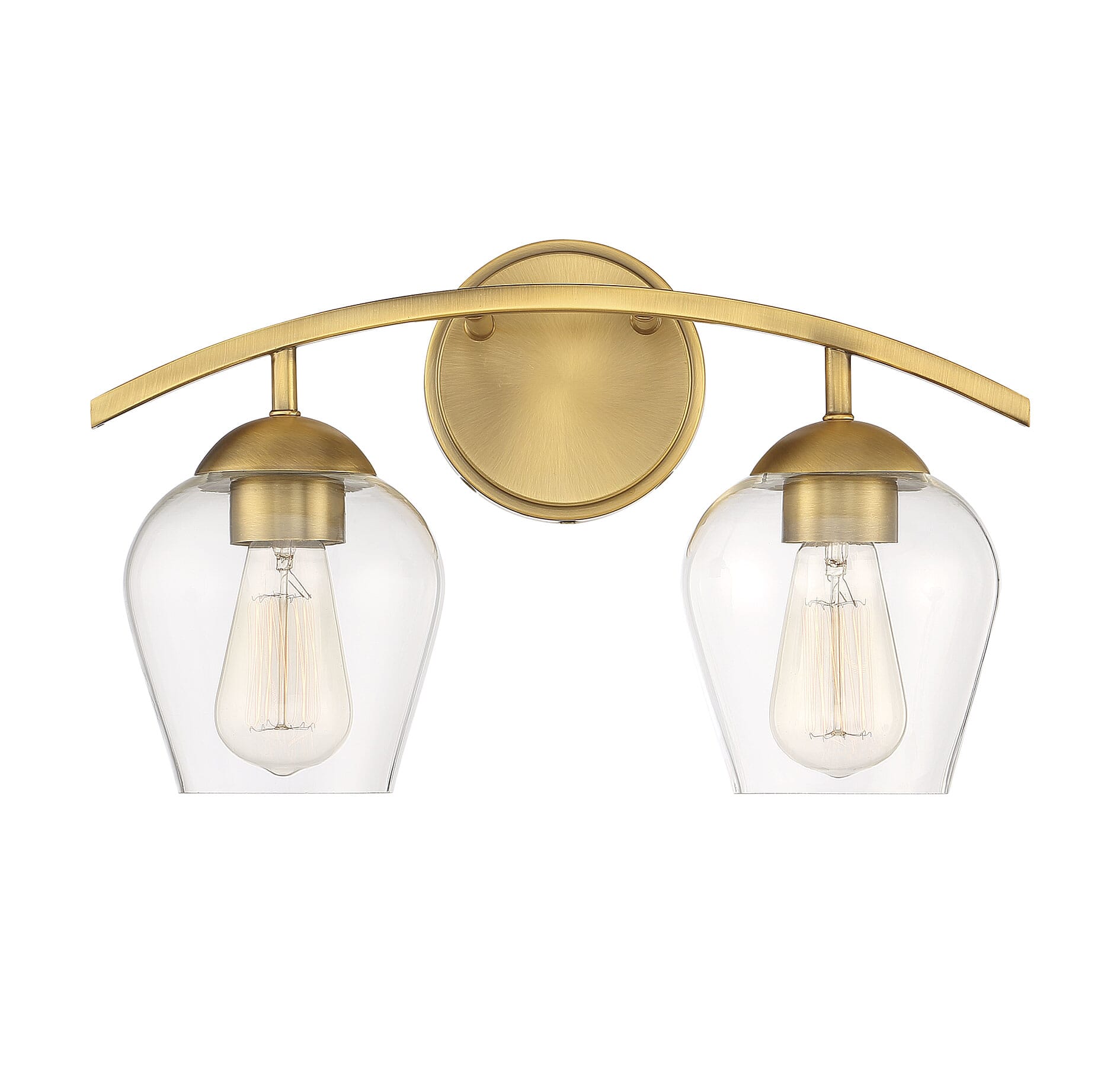 Trade Winds Hannah 2-Light Bathroom Vanity Light in Natural Brass