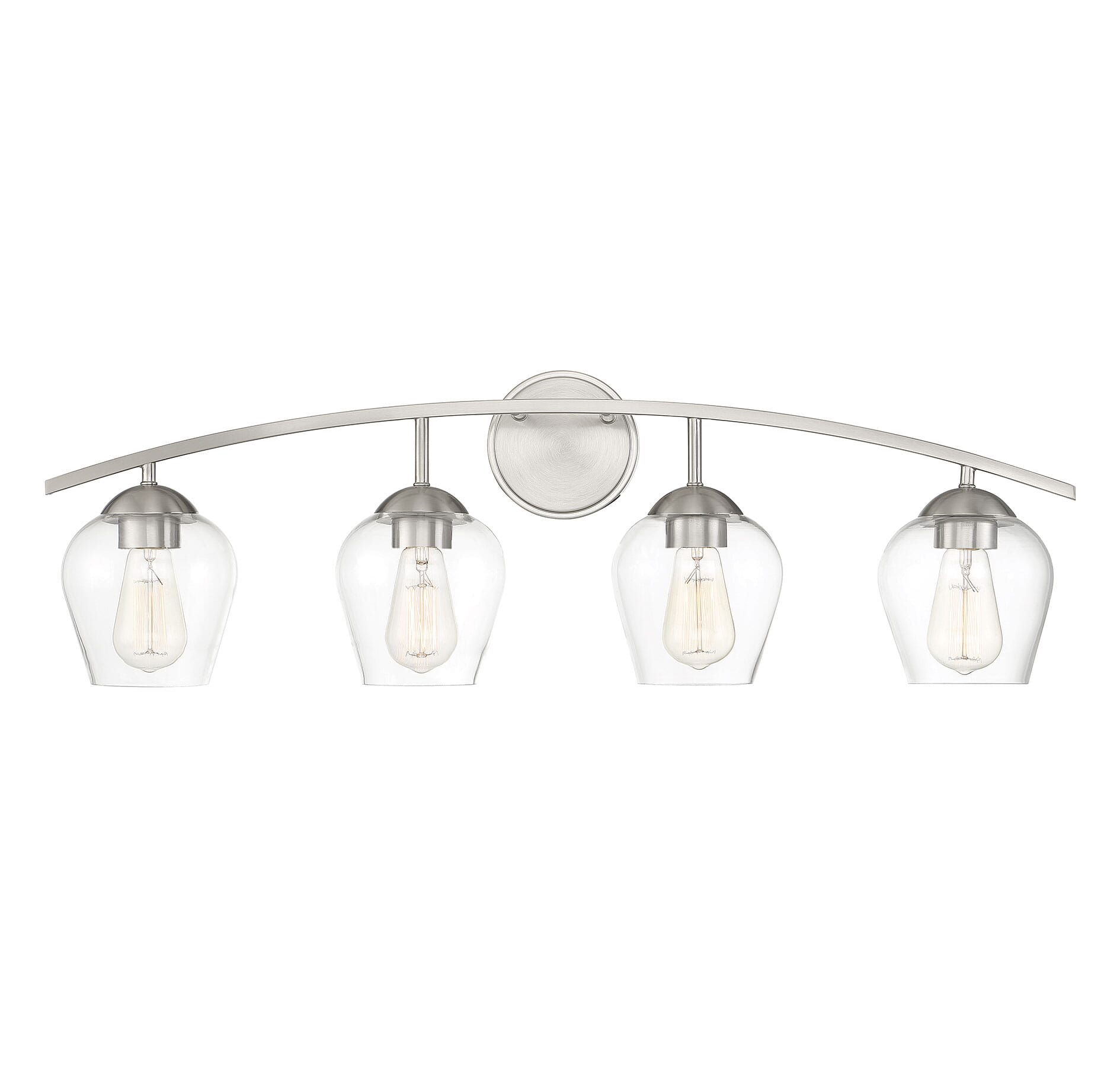 Trade Winds Hannah 4-Light Bathroom Vanity Light in Brushed Nickel