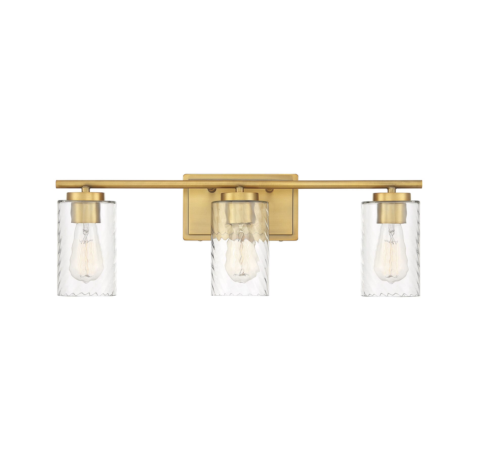 Trade Winds Raymond 3-Light Bathroom Vanity Light in Natural Brass